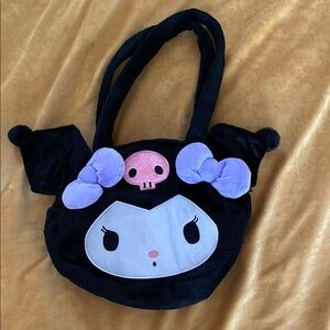 Cute Black and Purple Character Tote Bag